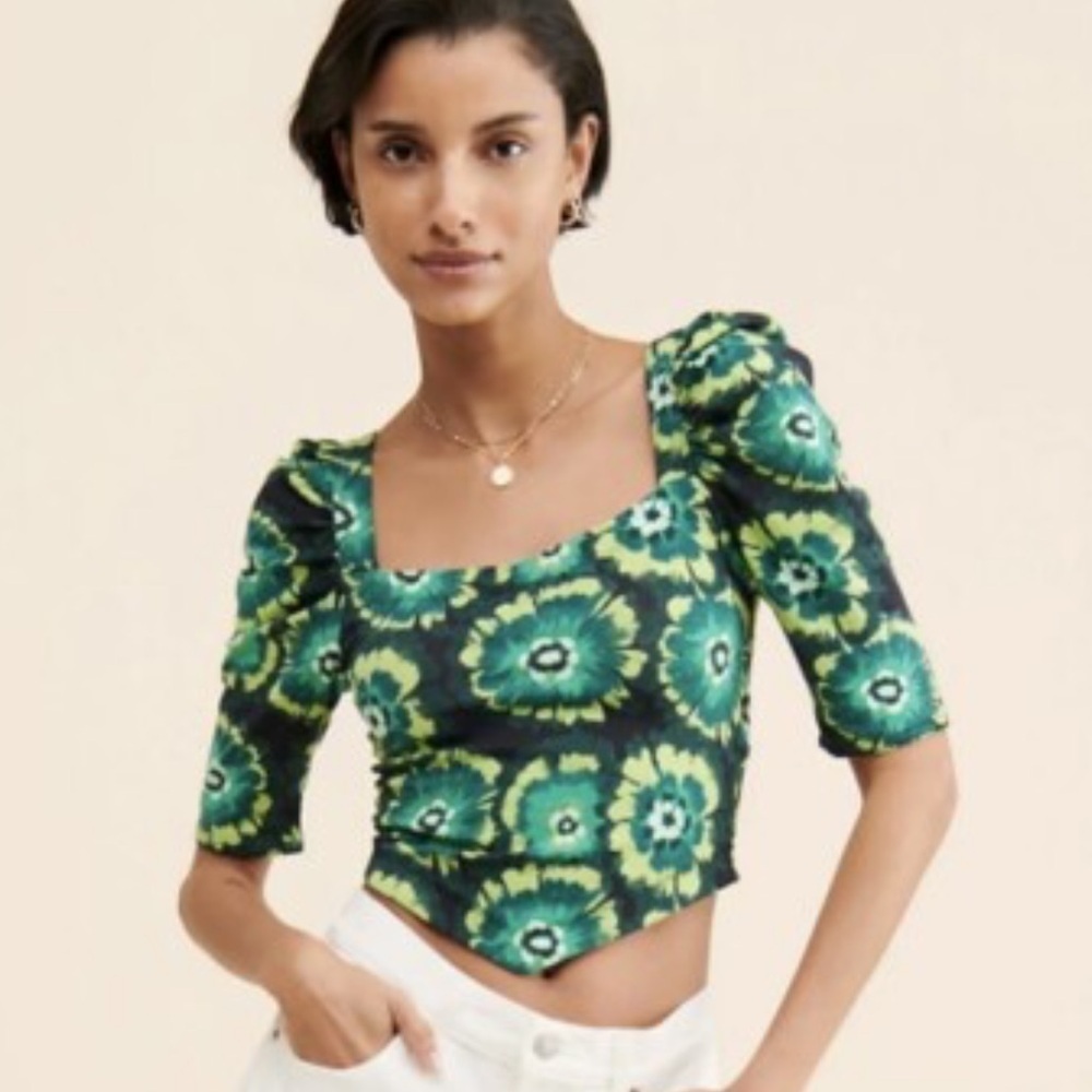 Free People Give Me More Top in Green Size Small